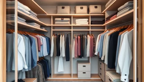 Jak układać ubrania w głębokiej szafie