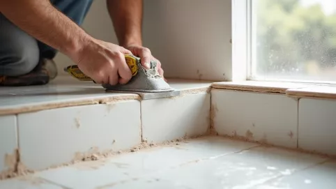 Układanie płytek na schodach