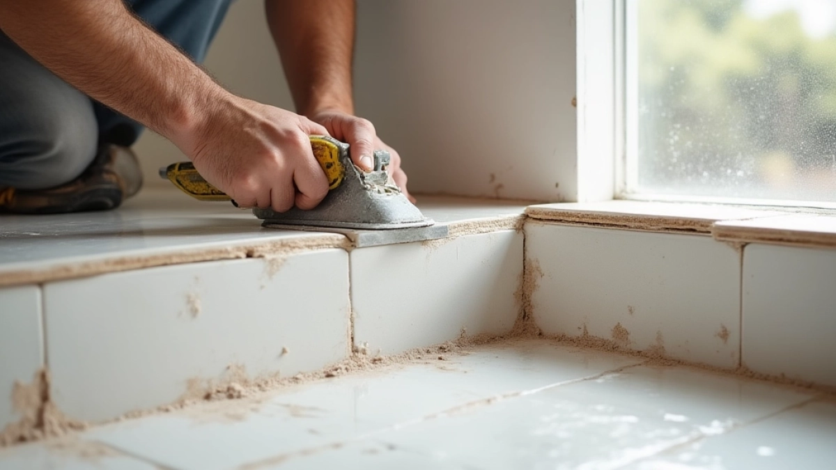 Układanie płytek na schodach