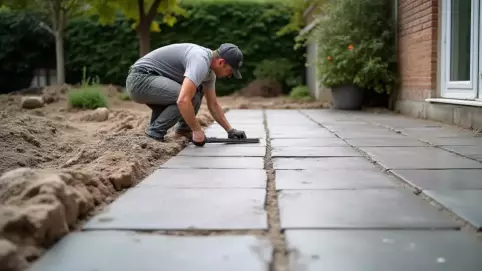 Układanie płyt tarasowych na starym betonie