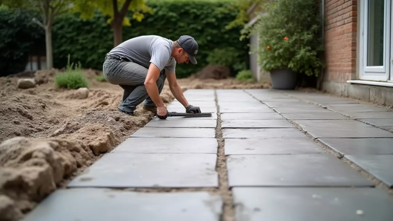 Układanie płyt tarasowych na starym betonie